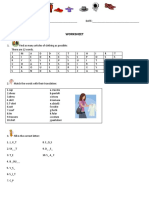 EFP Worksheet Clothes