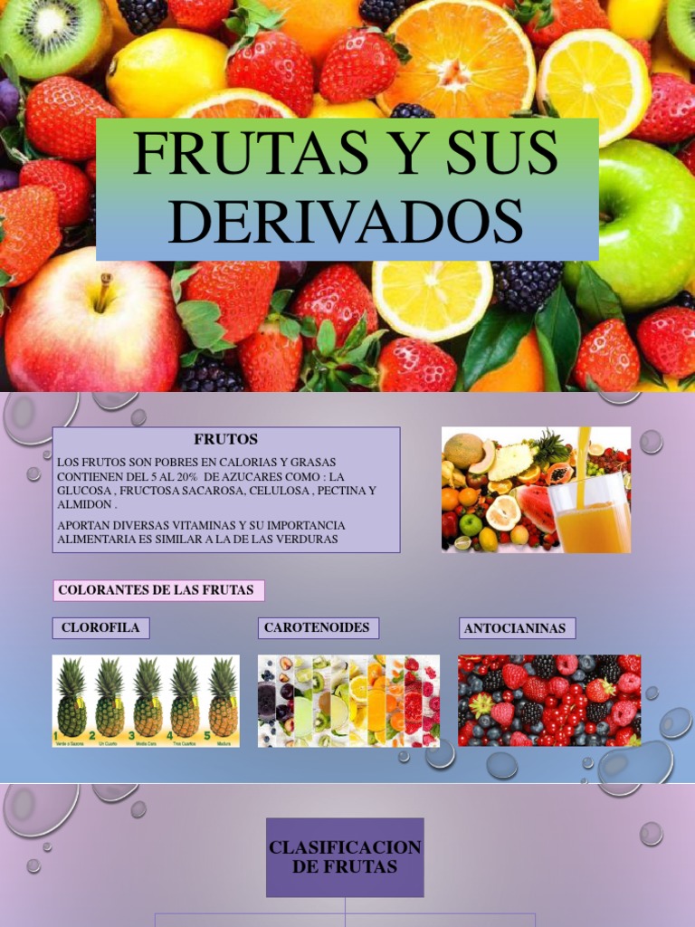 Derivados de Frutas y su Valor Nutricional | PDF | Vegetales | Comida y ...