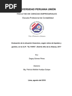 Evaluación de La Situación Financiera, Según Ratios de Liquidez y Gest
