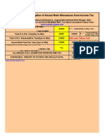 Calculation For Exemption of House Rent Allowances From Income Tax