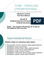Anatomi - Fisiologi Gastrointestinal: Irawan Yusuf M.E.Rachman Blok Ii Struktur Dan Fungsi Dasar Tubuh Manusia