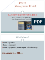 Issue (Seri Management Krisis) : Rachmat Kriyantono, PH.D