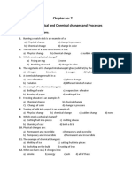 Chapter No: 7 Physical and Chemical Changes and Processes: Multiple Choice Questions