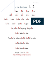 Fichas de Lectura Letra L PDF