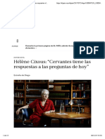 Entrevista- Hélène Cixous- “Cervantes tiene las respuestas a las preguntas de hoy” | EL PAÍS Semanal