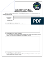 Research Proposal Template: For Practical Research 2 (Quantitative Research)