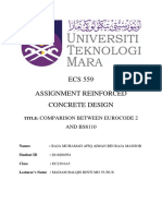 ECS 559 Assignment Reinforced Concrete Design: Comparison Between Eurocode 2 AND BS8110