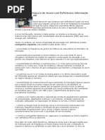 Educação Da Criança e Do Jovem Com Deficiência