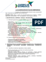 Formato para La Elaboración de Plan de Emergencia