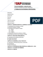 Estructura de Trabajo de Suficiencia Profesional