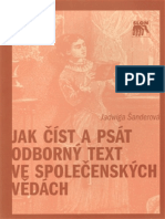 Jak Číst A Psát Odborný Text Ve Společenských Vědách (Ukázka)