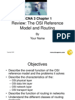 Review: The OSI Reference Model and Routing: CCNA 3 Chapter 1