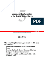 Usage and Configuration of The Oracle Shared Server
