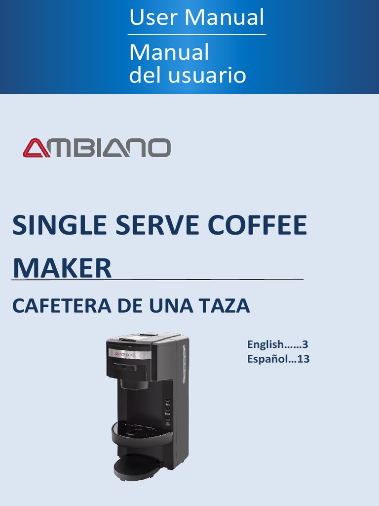 Ambiano Single Serve Coffee Maker Ac Power Plugs And Sockets Coffee