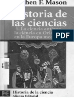 Mason - Historia de Las Ciencias I. La Ciencia Antigua en Oriente y en La Europa Medieval