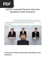 Top 20 Corporate Finance Interview Questions (With Answers) PDF