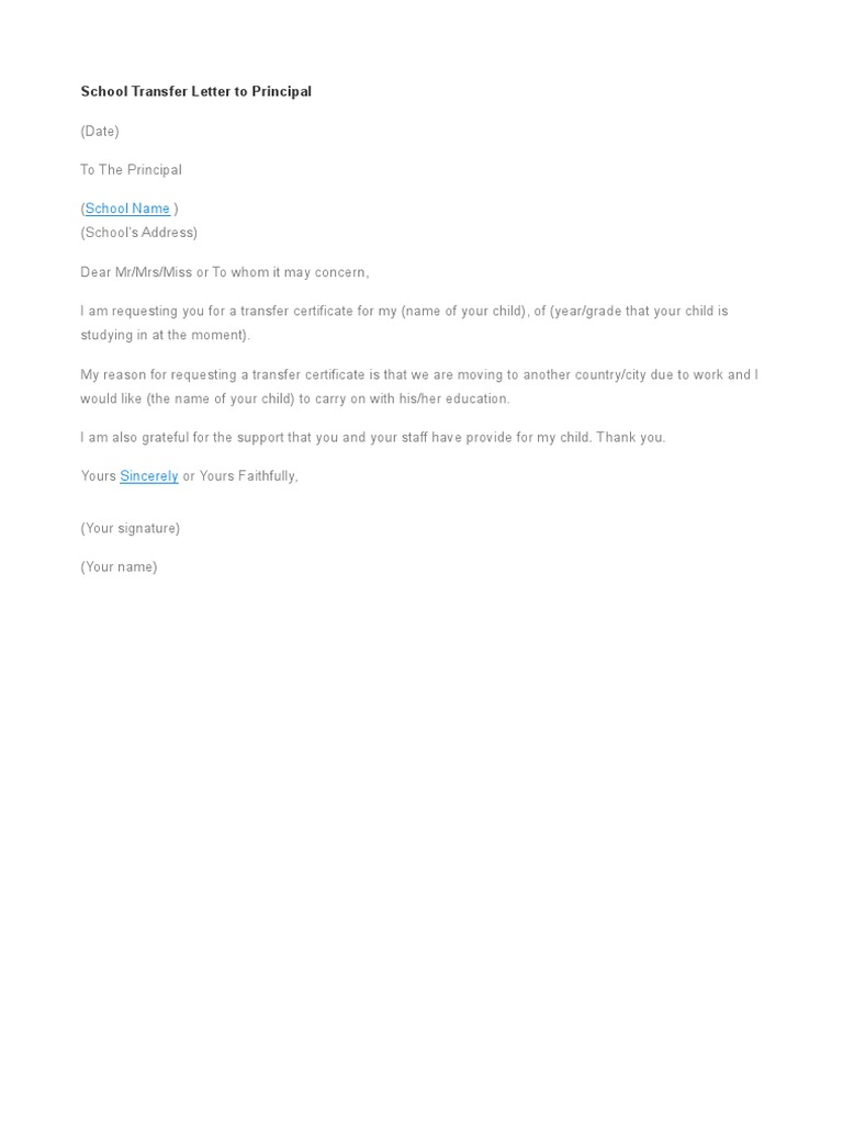HOW TO WRITE A LETTER TO PRINCIPAL FOR TRANSFER CERTIFICATE FROM COLLEGE intelligence overview