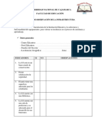 Ficha de Observación de La Infraestructura