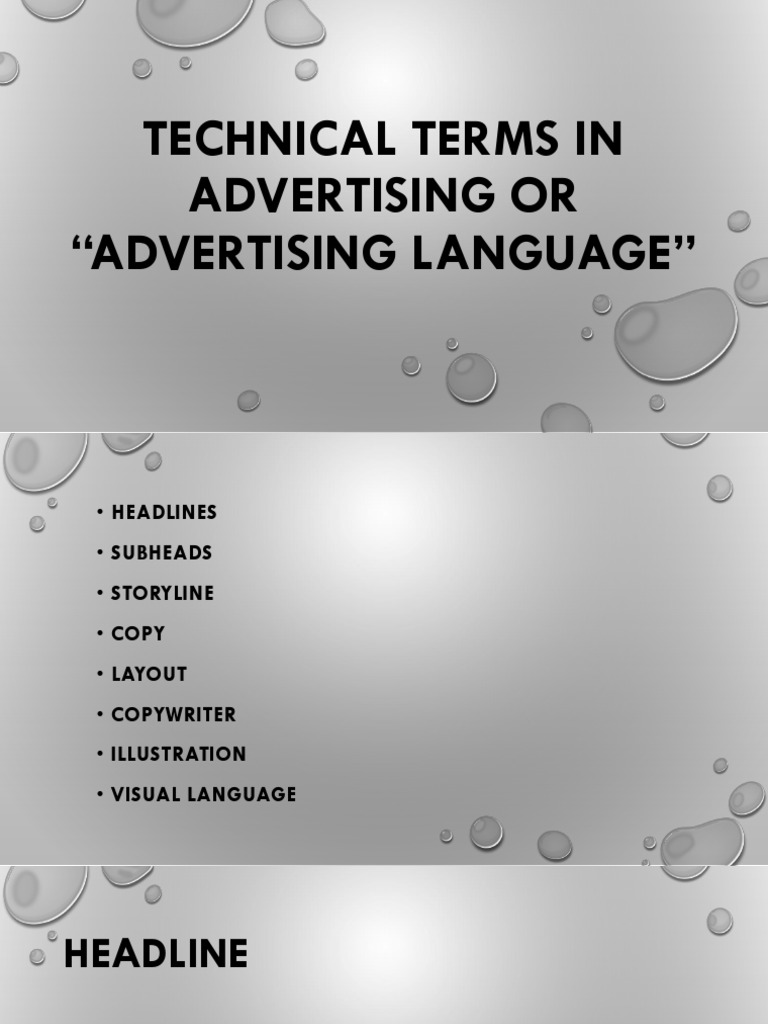 Technical Terms in Advertising | PDF