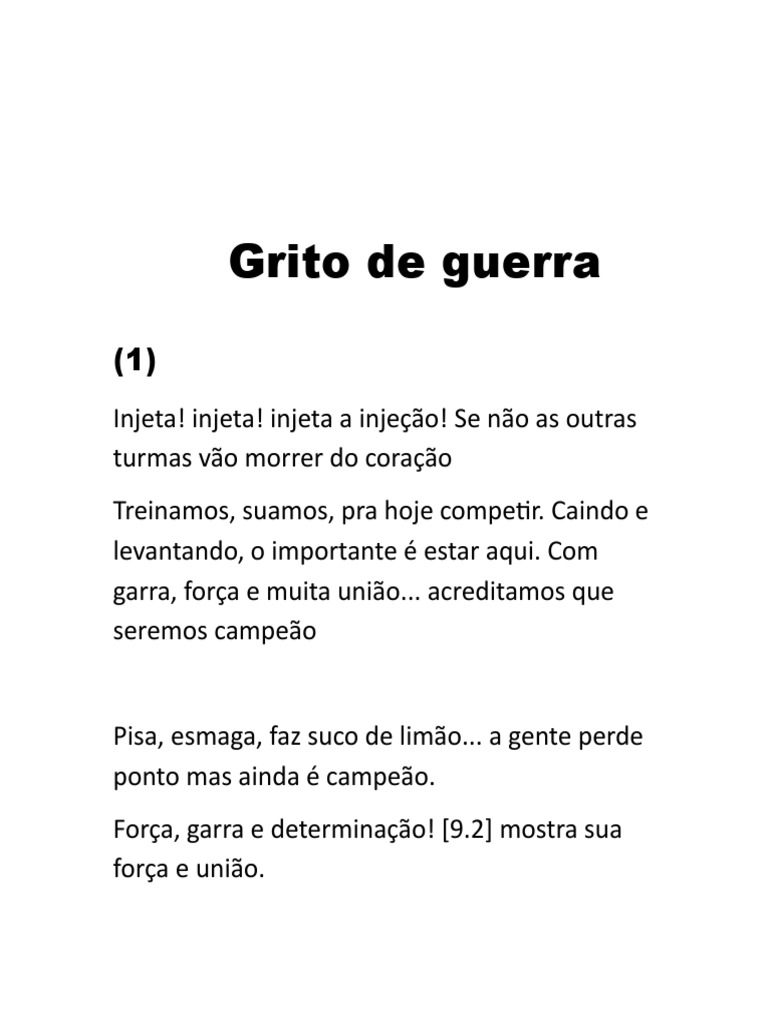 Grito de Guerra | PDF