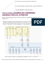 How To Make Calculation For A Distribution Substation 10 - 0.4 KV, 2x1600 KVA - EEP