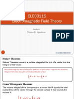 ELEC3115 Electromagnetic Field Theory: Maxwell's Equations