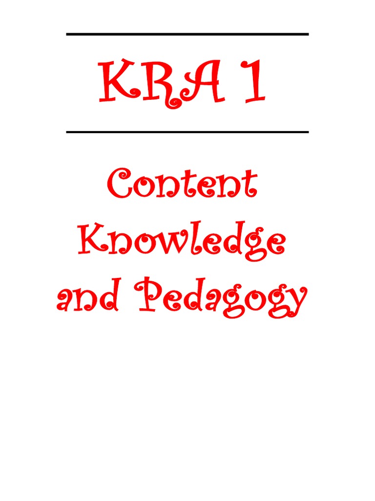 Content Knowledge and Pedagogy | PDF | Learning | Curriculum