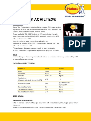 Viniltedx Antihumedad, PDF, Pintar