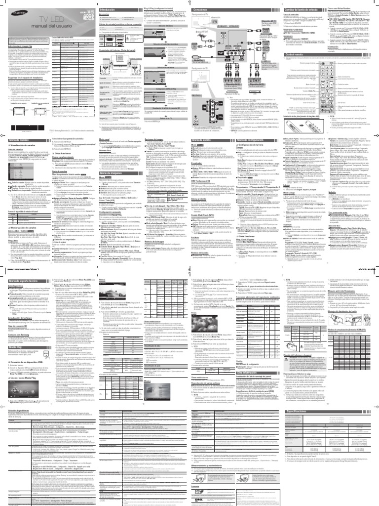Manual Samsung TV Led.pdf | Hdmi | Televisión