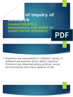 Nature of Inquiry of Research