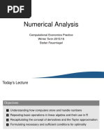 Numerical Analysis in Computational Economics