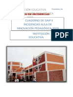 Cuaderno de Incidencias 2019