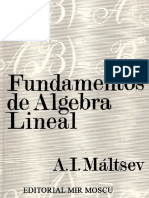 Fundamentos Del Álgebra Lineal - A. I. Máltsev