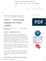 LM317 Circuito para Regulador de Voltaje Variable