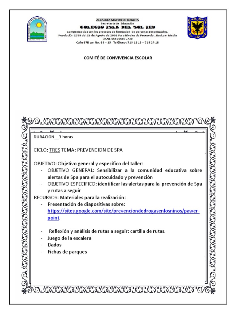 Prevencion Consumo Spa Pdf