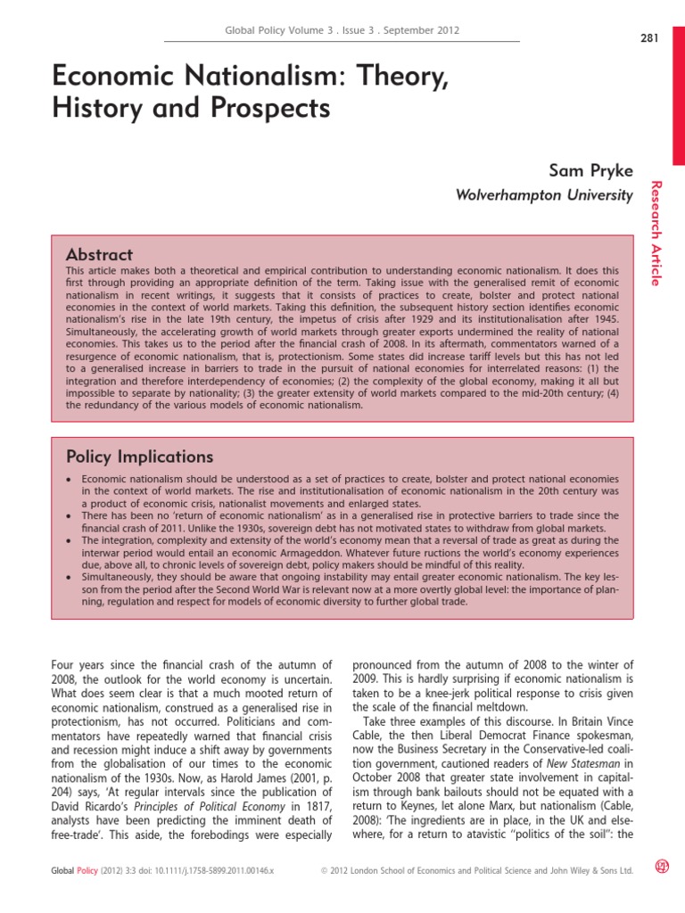 ECONOMIC NATIONALISM AP WORLD HISTORY DEFINITION intelligence overview