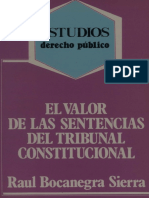 El Valor de Las Sentencias Del Tribunal Constitucional Bocanegra Sierra