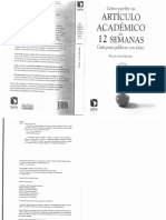 Cómo Elaborar Un Artículo Académico en 12 Semanas