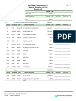 Material Quotation List For - Dirt Cheap Construction Co.: Generated by A Sharpe Software Product