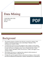 Data Mining: V Mounika Revathi Dept of Cse Sitam