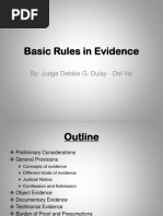 Basic Rules in Evidence