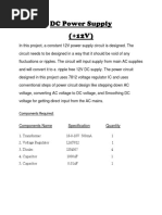 DC Power Supply Documentation