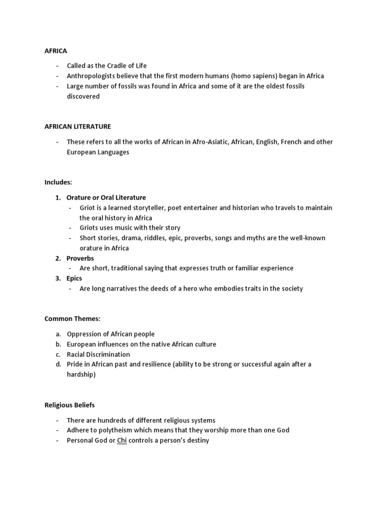 African Literature - 21st Century Literature | PDF