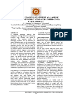 A Study On Financial Statement Analysis of Tamilnadu Newsprint and Paper Limited (TNPL) Karur District