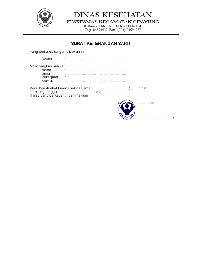 Surat Keterangan Sakit