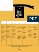 Menu de La Semana: Great Spoon Les Presenta A Las Empresas Global Plast y Opp Film Su Menú de La Semana