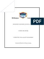 BIT 4201 - Total Quality Management PDF