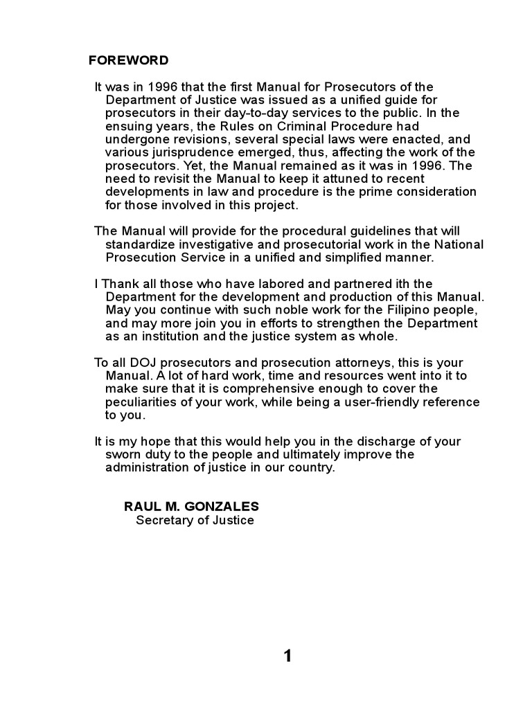 NewProsecutorsManual Pages | PDF | Prosecutor | Arrest