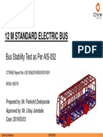 12 M Standard Electric Bus: Bus Stability Test As Per AIS-052