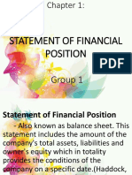 Statement of Financial Position: Group 1